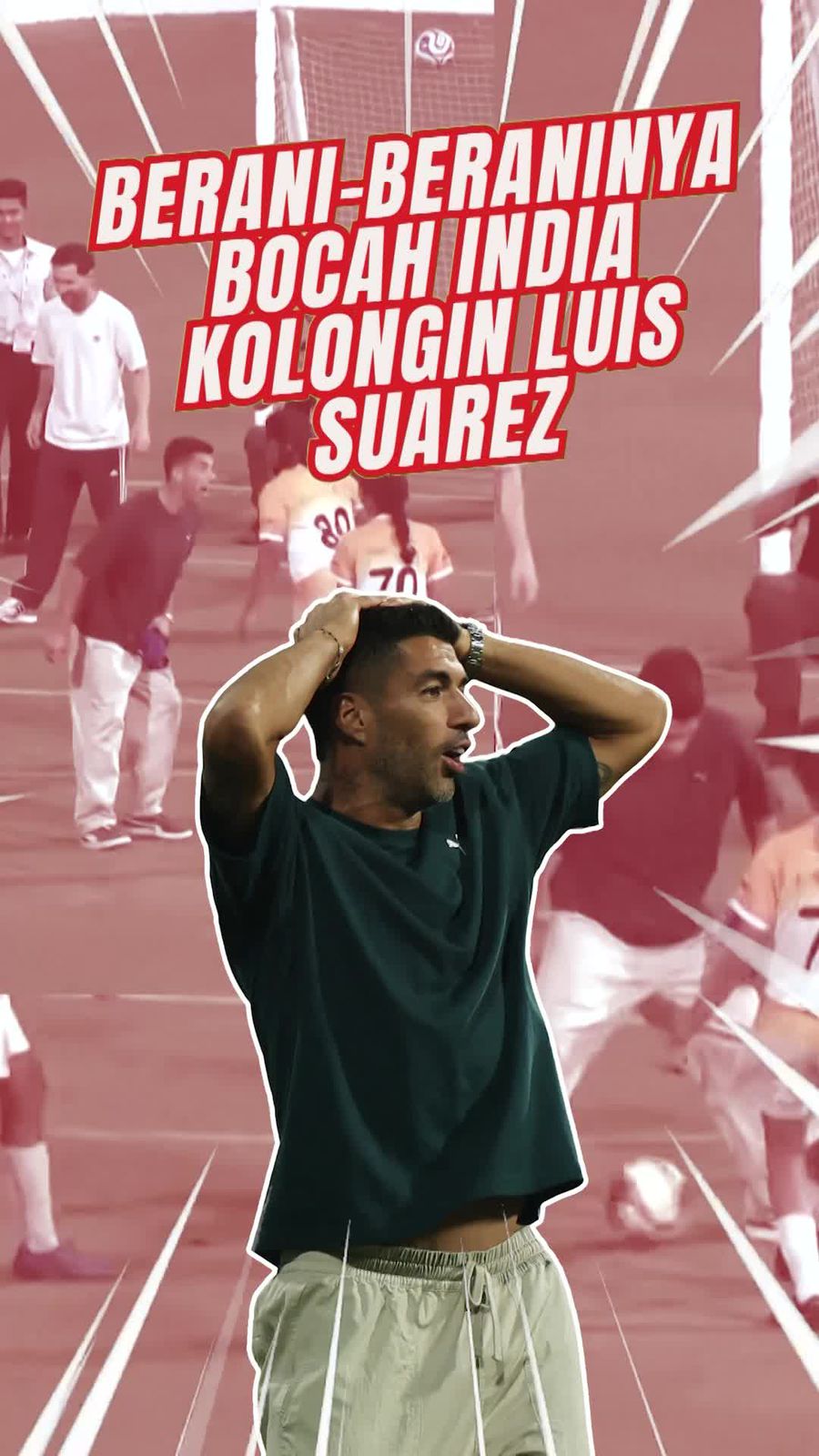 Video Ekspresi Kocak Suarez Kena Nutmeg Bocah India, Messi Jadi Saksi