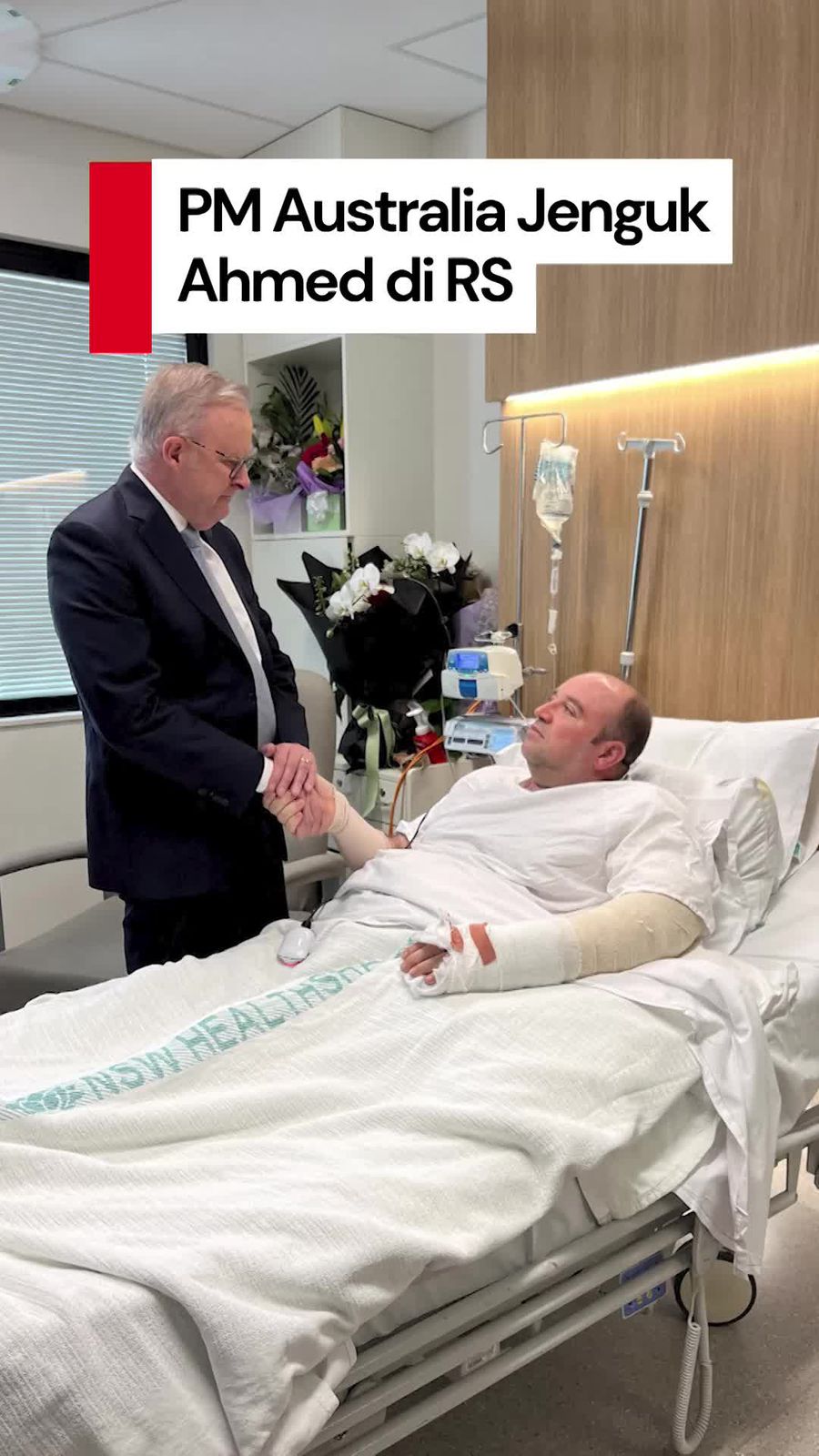 Video: PM Australia Jenguk Pahlawan Pantai Bondi, Ahmed Al Ahmed