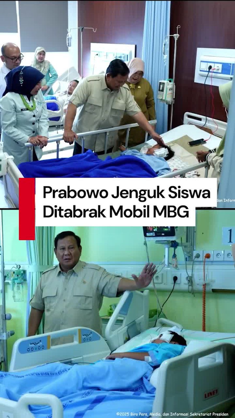 Video: Prabowo Jenguk Siswa dan Guru Korban Ditabrak Mobil MBG di RSUD Koja