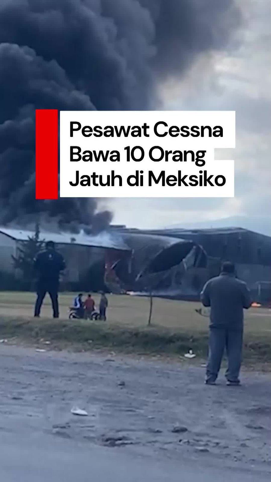 Video: Pesawat Cessna Jatuh di Meksiko, Sedikitnya 6 Orang Tewas