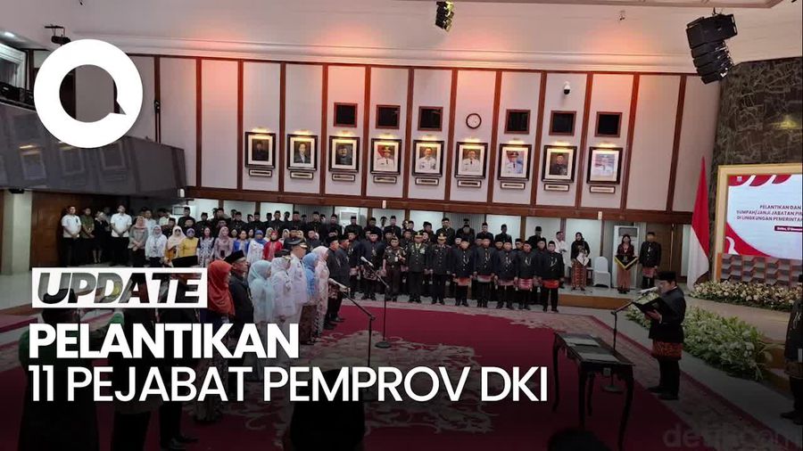 Video: Pramono Lantik 11 Pejabat Pemprov DKI, Ada Wali Kota hingga Kepala Dinas