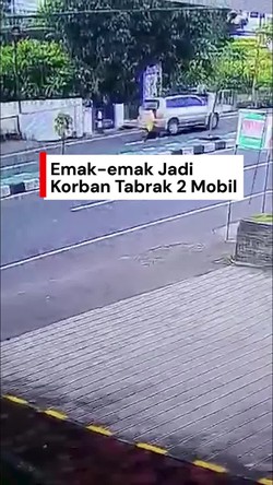Video: Emak-emak Ditabrak 2 Mobil Beruntun di Prambanan, Pelaku Kabur