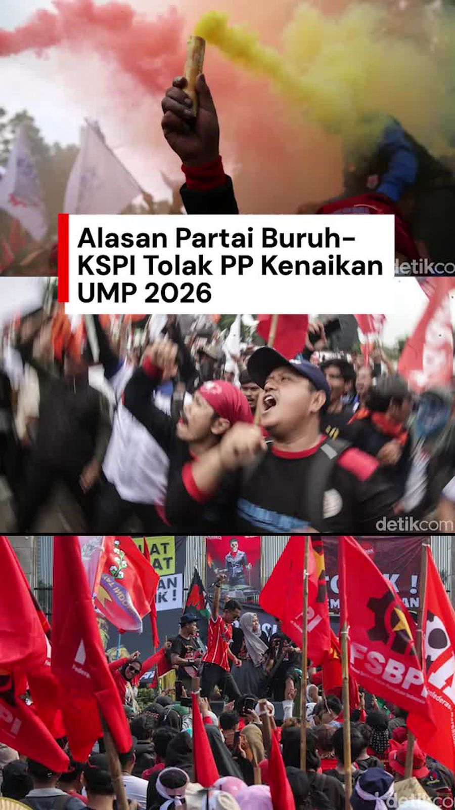 Video Partai Buruh-KSPI Tolak PP Kenaikan Upah 2026 yang Diteken Prabowo
