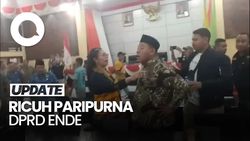 Video Ricuh Paripurna DPRD Ende, Bupati Dievakuasi-Lambang Garuda Kena Lempar