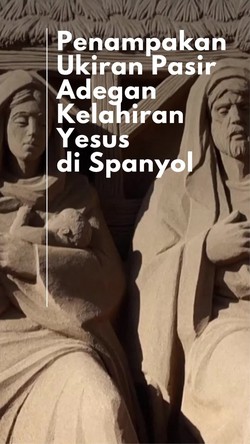 Video: Ukiran Pasir Adegan Kelahiran Yesus di Spanyol Bikin Turis Kagum!