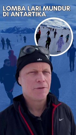 Video: Beda Nih! Ada Lomba Lari Mundur di Antartika