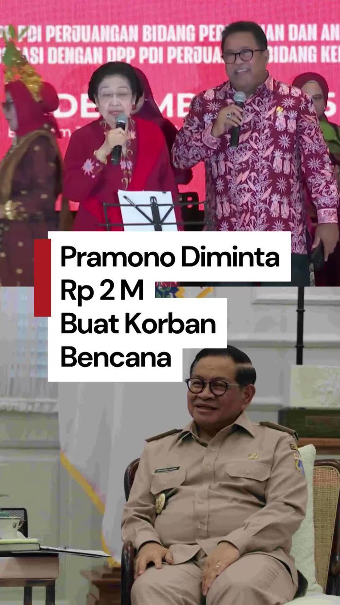 Video: Megawati Todong Pramono Sumbang Rp 2 M Buat Korban Bencana Sumatera
