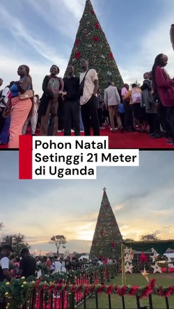 Video Kemeriahan Natal di Uganda: Ada Pasar Suvenir-Pohon Natal Setinggi 21 Meter