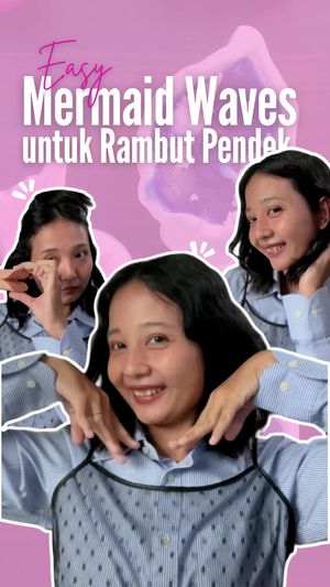Video: Nyobain Mermaid Waves di Rambut Pendek