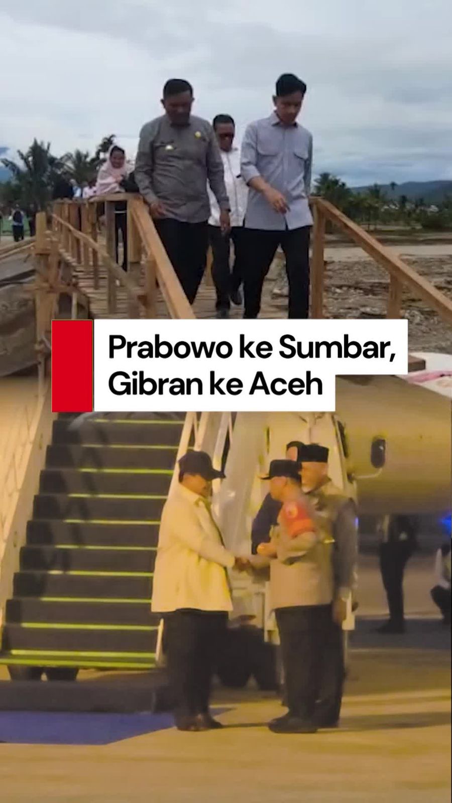 Video Prabowo ke Sumbar, Gibran ke Aceh