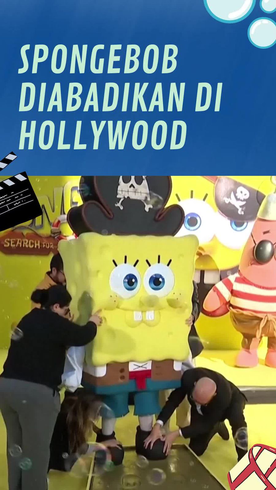 Video: Aye-aye, Captain! SpongeBob Resmi Diabadikan di Hollywood