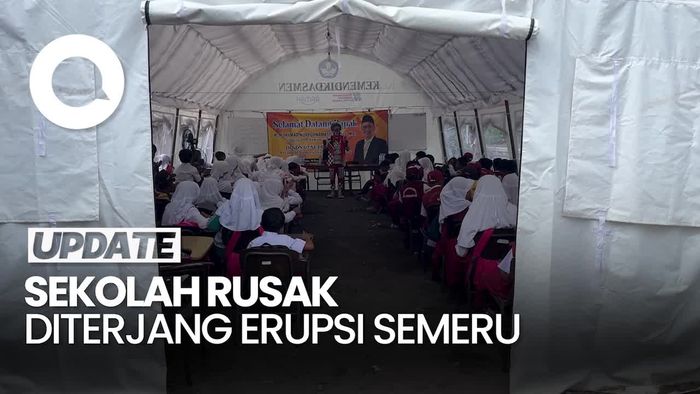 Video: 94 Siswa Belajar di Tenda gegara Sekolah Rusak Diterjang Erupsi Semeru