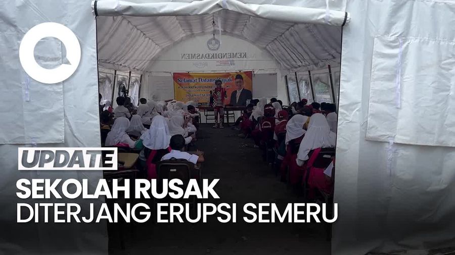 Video: 94 Siswa Belajar di Tenda gegara Sekolah Rusak Diterjang Erupsi Semeru