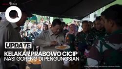 Video Prabowo Cicip Nasi Goreng di Pengungsian: Kok Tahu Saya Belum Makan?
