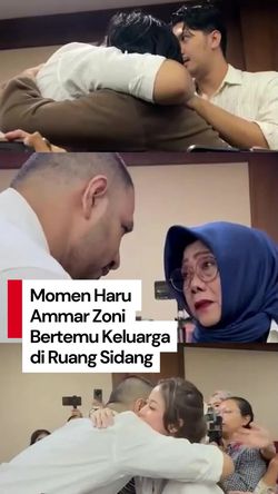 Video: Momen Ammar Zoni Peluk Erat Adik dan Kekasih Sebelum Sidang