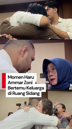 Video: Momen Ammar Zoni Peluk Erat Adik dan Kekasih Sebelum Sidang