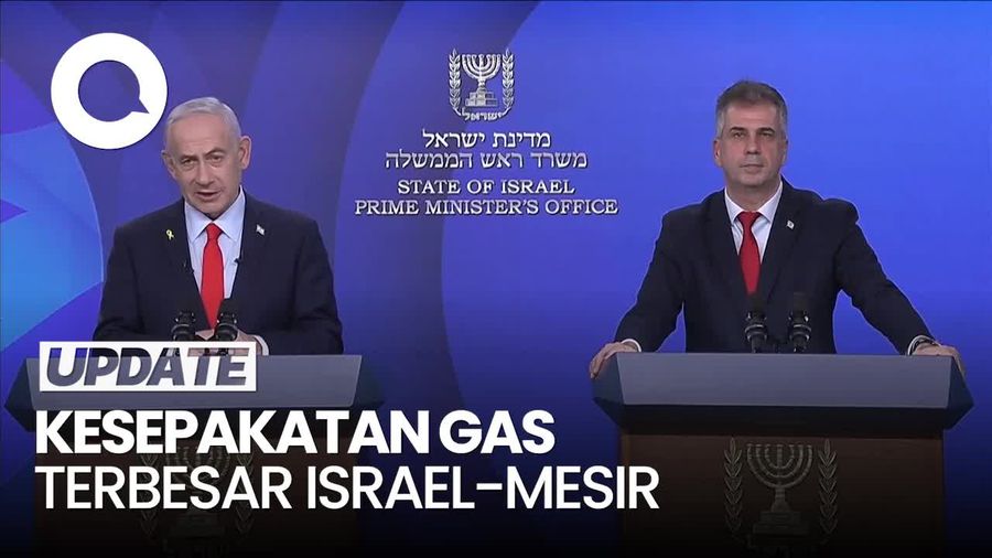 Video Israel Pasok Gas ke Mesir, Netanyahu: Terbesar dalam Sejarah Bangsa Ini