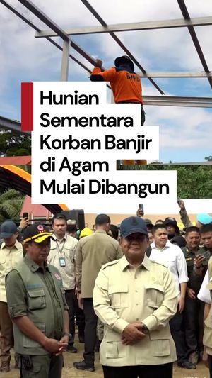 Video Prabowo ke Pengungsi Agam: Huntara Mulai Dibangun, Selesai Sebulan