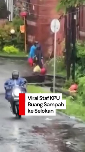 Video: Viral Staf KPU Badung Buang Sampah ke Selokan, Ini Klarifikasinya