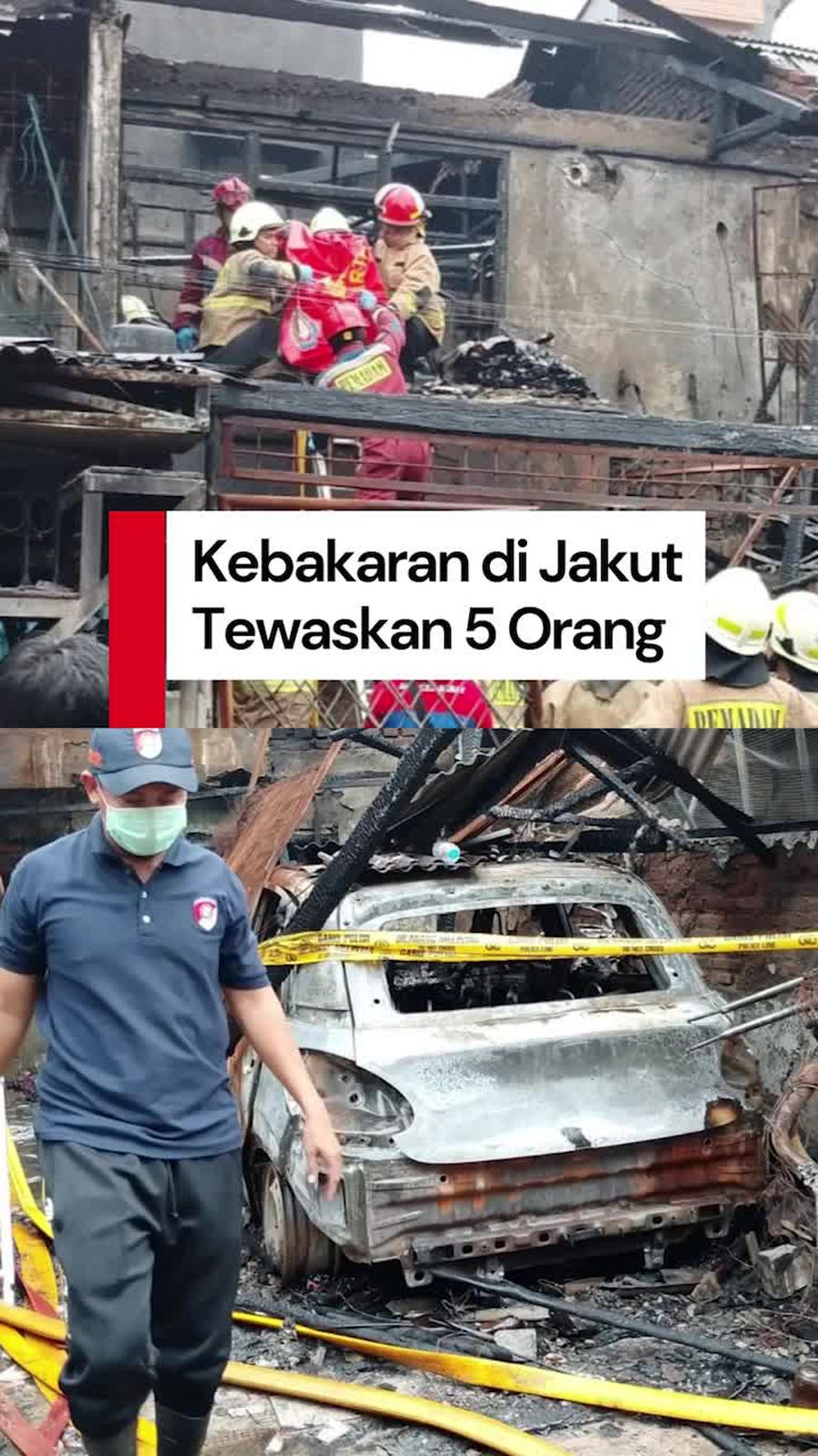 Video: Kebakaran di Jakut Tewaskan 5 Orang, Termasuk Bocah 7 Tahun