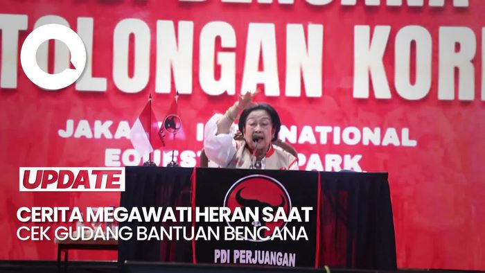 Video: Cerita Megawati Heran Gudang Bantuan Bencana Isinya Cuma Mi Instan