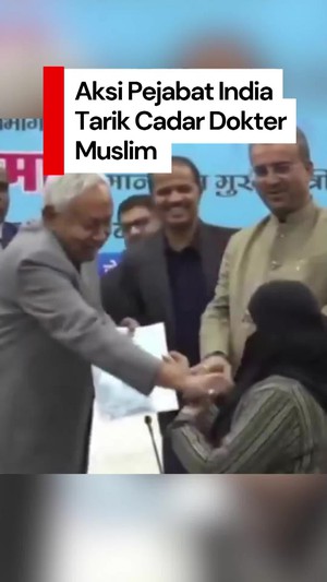Video: Viral! Pejabat India Tarik Cadar Dokter Muslim, Tuai Kecaman