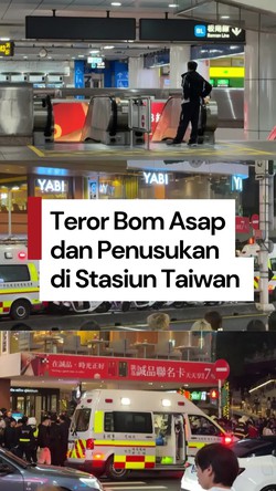 Video: Mencekam! Kepanikan Warga saat Teror Penusukan di Stasiun Taiwan