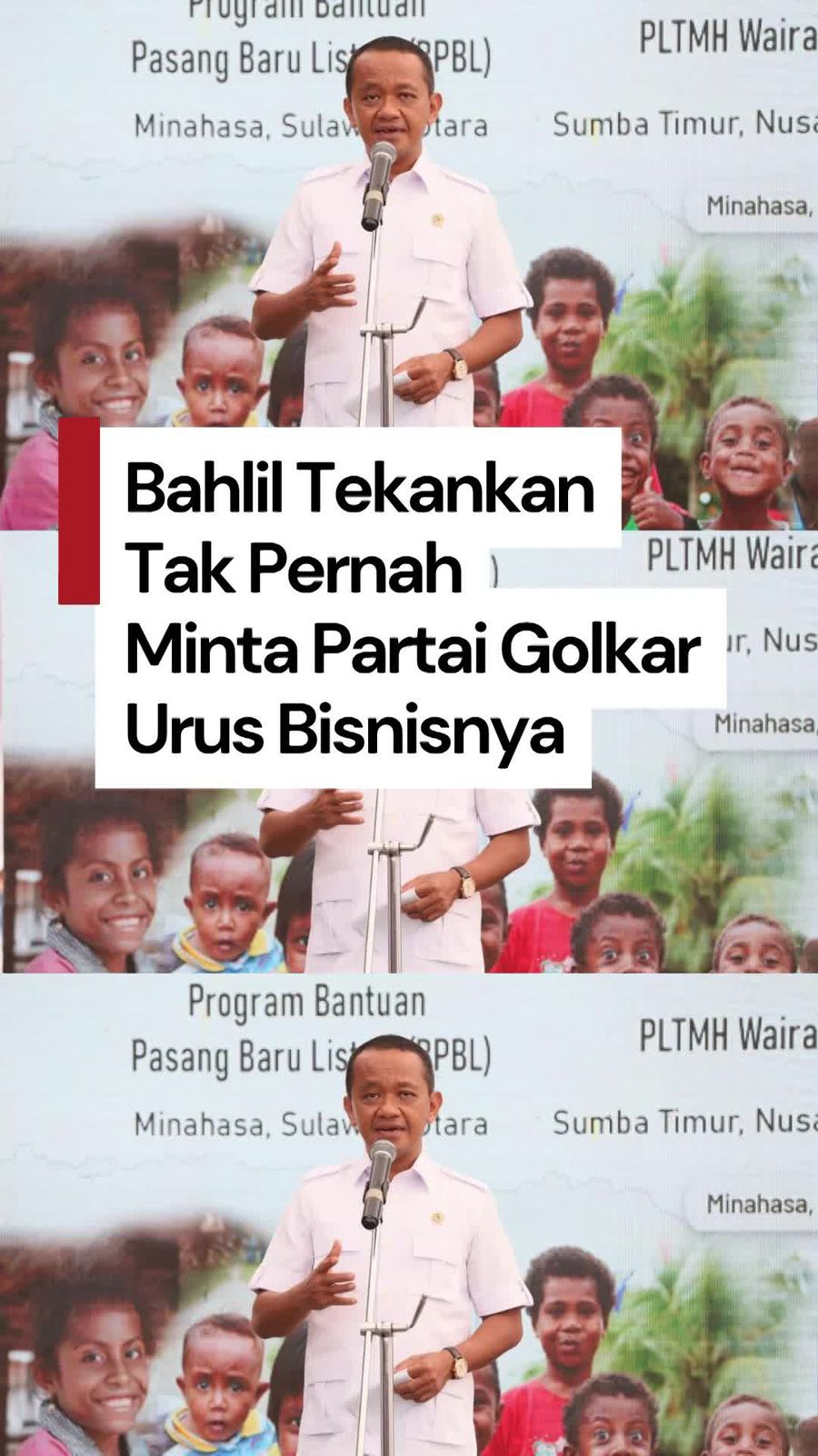 Video Bahlil: Tak Pernah Saya Minta Partai Golkar Urus Bisnis Pribadi