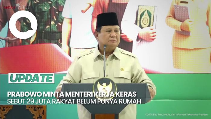 Video: 29 Juta Rakyat Belum Punya Rumah, Prabowo Minta Menteri Kerja Keras