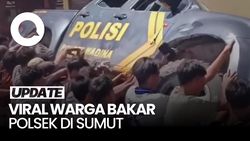 Video Viral Polsek Muara Batang Gadis Sumut Dibakar Warga