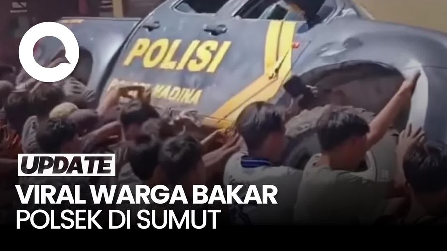 Video Viral Polsek Muara Batang Gadis Sumut Dibakar Warga