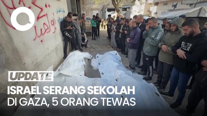 Video Israel Serang Gedung Sekolah di Gaza, Warga: Rudal Jatuh di Atas Kami