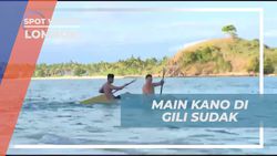 Berlomba Dayung Perahu di Gili Sudak, Lombok  