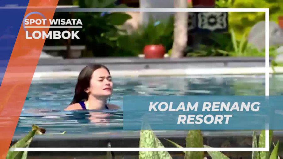 Berenang dengan Pemandangan Laut di Kolam Resort Lombok  