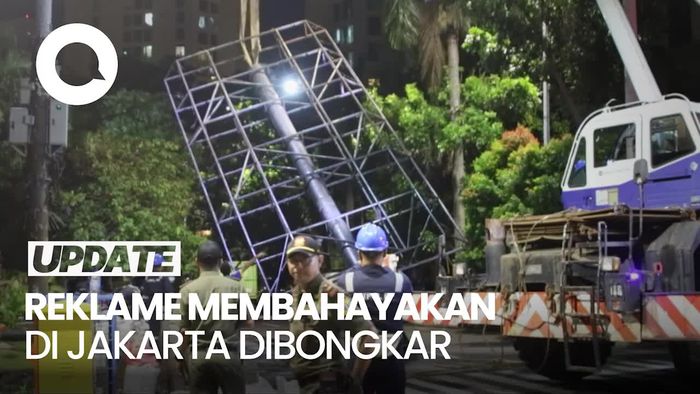 Video: Satpol PP DKI Bongkar 16 Reklame di Jakarta, Antisipasi Cuaca Ekstrem