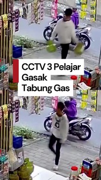 Video: Aksi 3 Pelajar 'Cengtri' di Tabanan Bali Nekat Gasak Tabung Gas di Siang Bolong