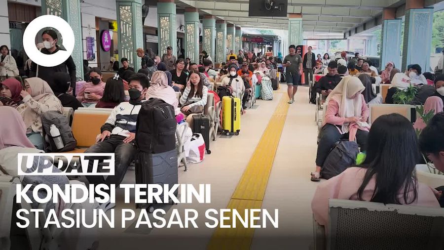 Video: Kondisi Stasiun Senen Kian Ramai Pemudik Libur Nataru