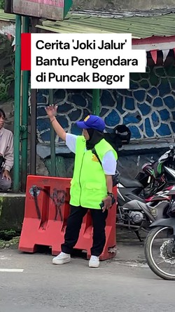 Video: Cerita Joki Jalur yang Bantu Polisi Atur Lalin Puncak Bogor 