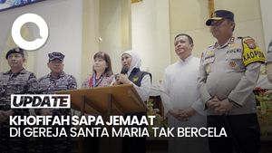 Video: Khofifah Sapa Jemaat Gereja Santa Maria Tak Bercela Jelang Misa Natal