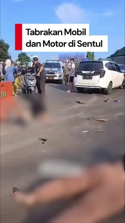 Video: Tabrakan Motor dan Mobil di Sentul, Tiga Orang Terluka