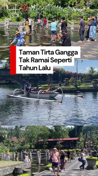 Jumlah Wisatawan Taman Tirta Gangga Bali Tak Seramai Nataru Tahun Lalu