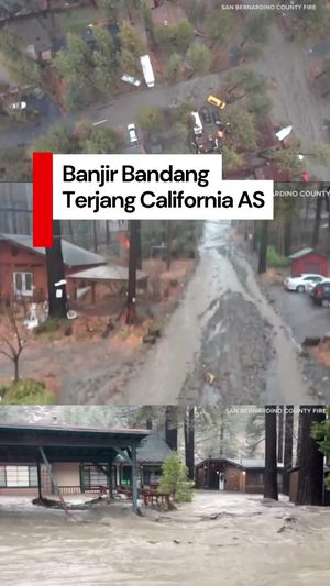 Video: Melihat Kondisi Permukiman California AS Usai Diterjang Banjir Bandang