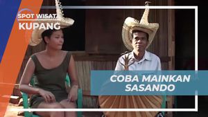 Mencoba Memainkan Sasando di Kupang, NTT