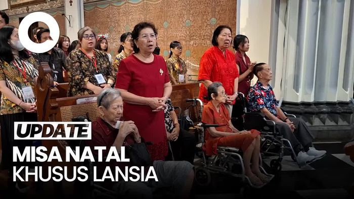 Video Momen Ibadah Misa Natal Khusus Lansia di Gereja Katedral Jakarta