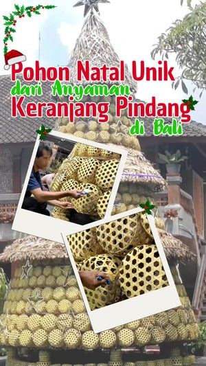 Video: Unik Banget! Pohon Natal Ini Dibuat Pakai Keranjang Pindang