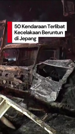 Video: Tabrakan Beruntun 50 Kendaraan di Jepang, 1 Orang Tewas-26 Terluka