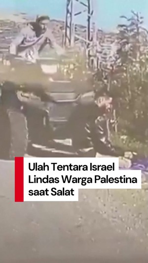 Video Tentara Israel Lindas Warga Palestina yang Sedang Salat di Tepi Barat