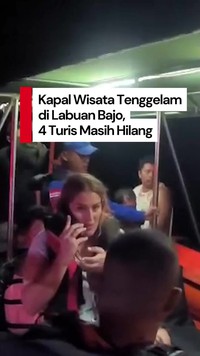 Video Kapal Pinisi Tenggelam di Labuan Bajo, 4 Turis Spanyol Masih Hilang