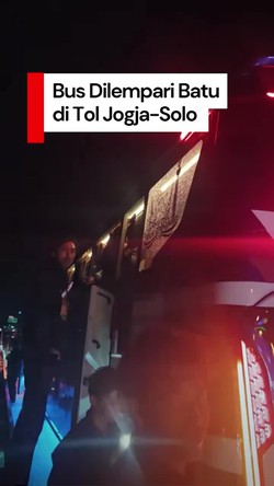 Video: Viral Sejumlah Bus Dilempari Batu di Tol Jogja-Solo 