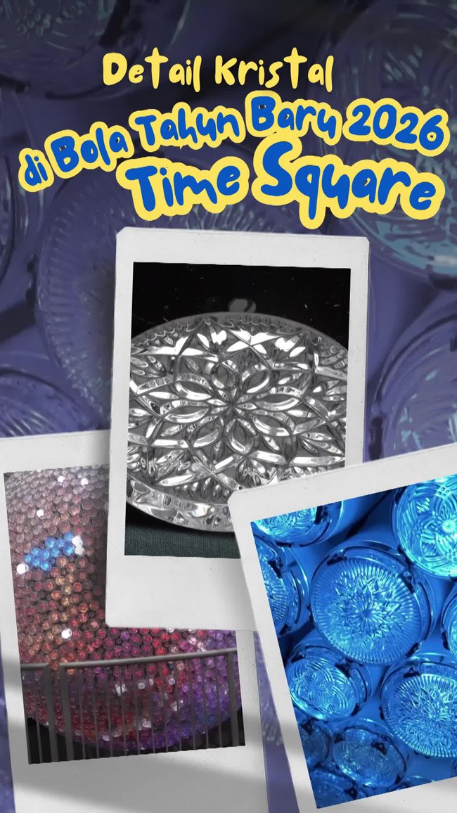 Video Close-up! Detail Kristal di Bola Tahun Baru 2026 Times Square
